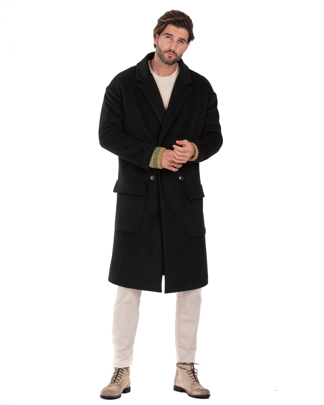 Brian - black oversized coat