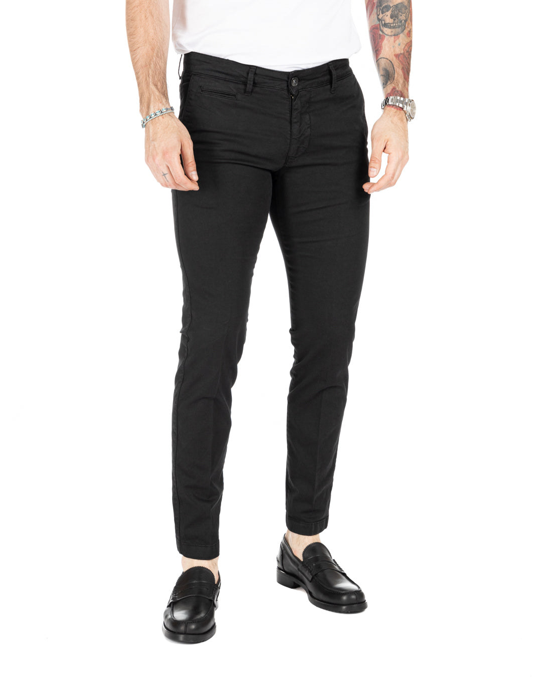 Frank - black basic trousers