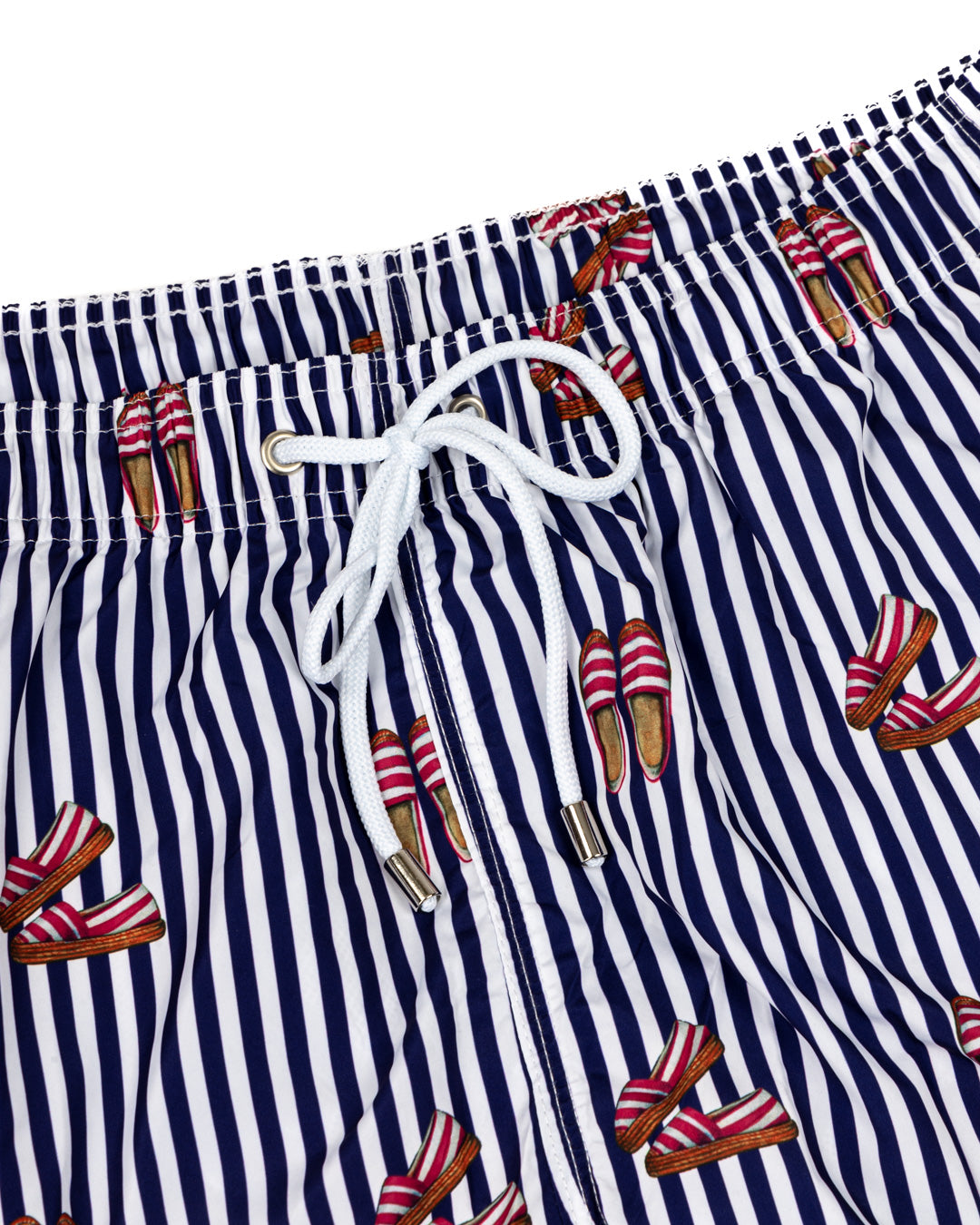 Swimsuit - Blue striped espadrilles pattern