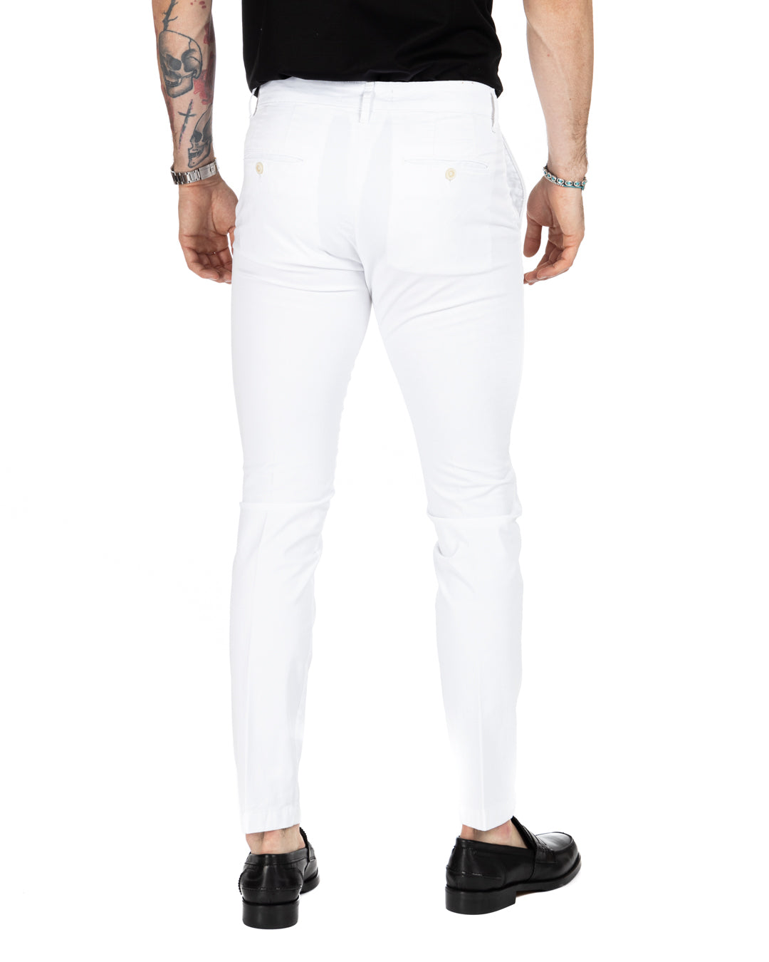 Frank - white basic trousers