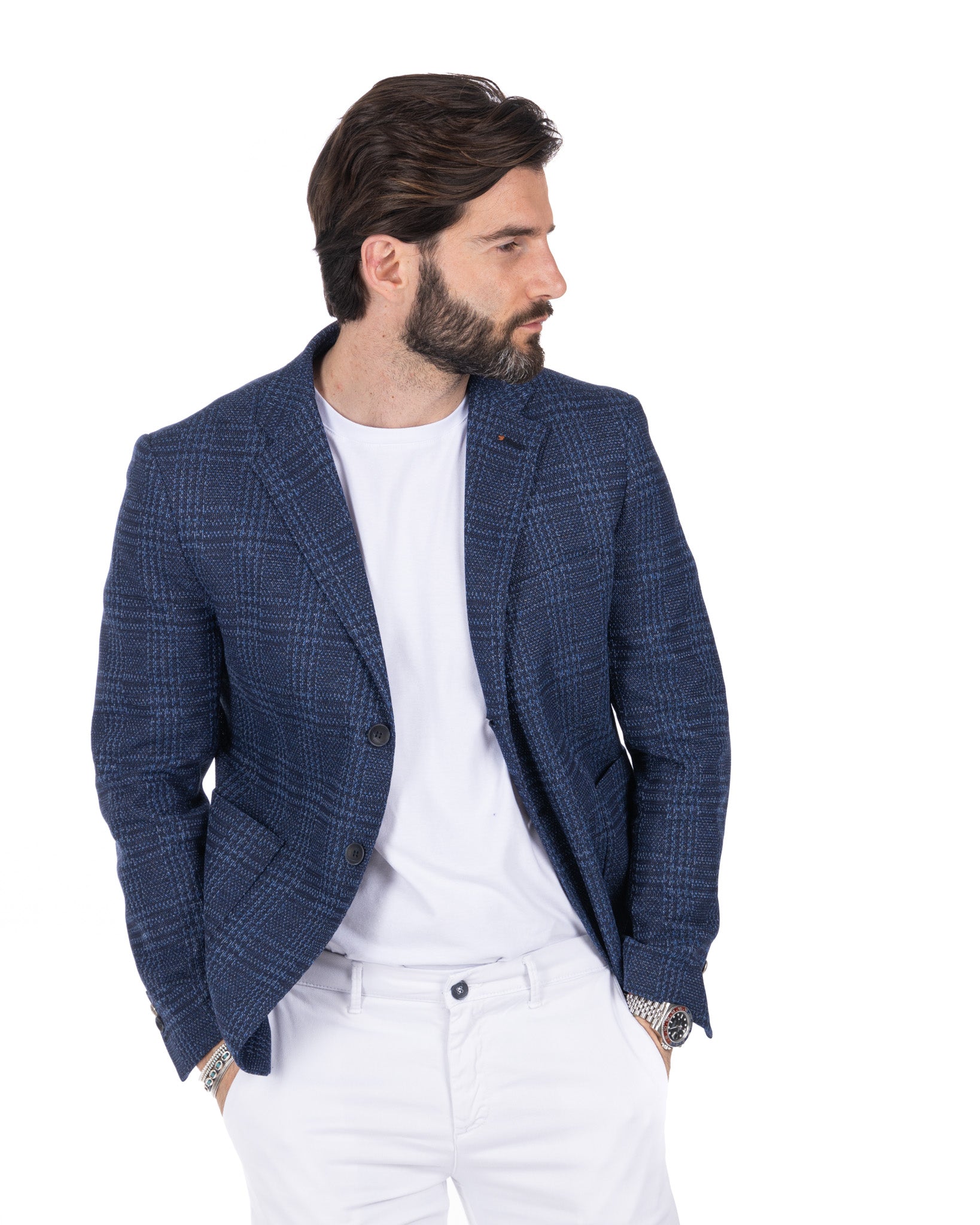 Alliste - single-breasted square jeans jacket