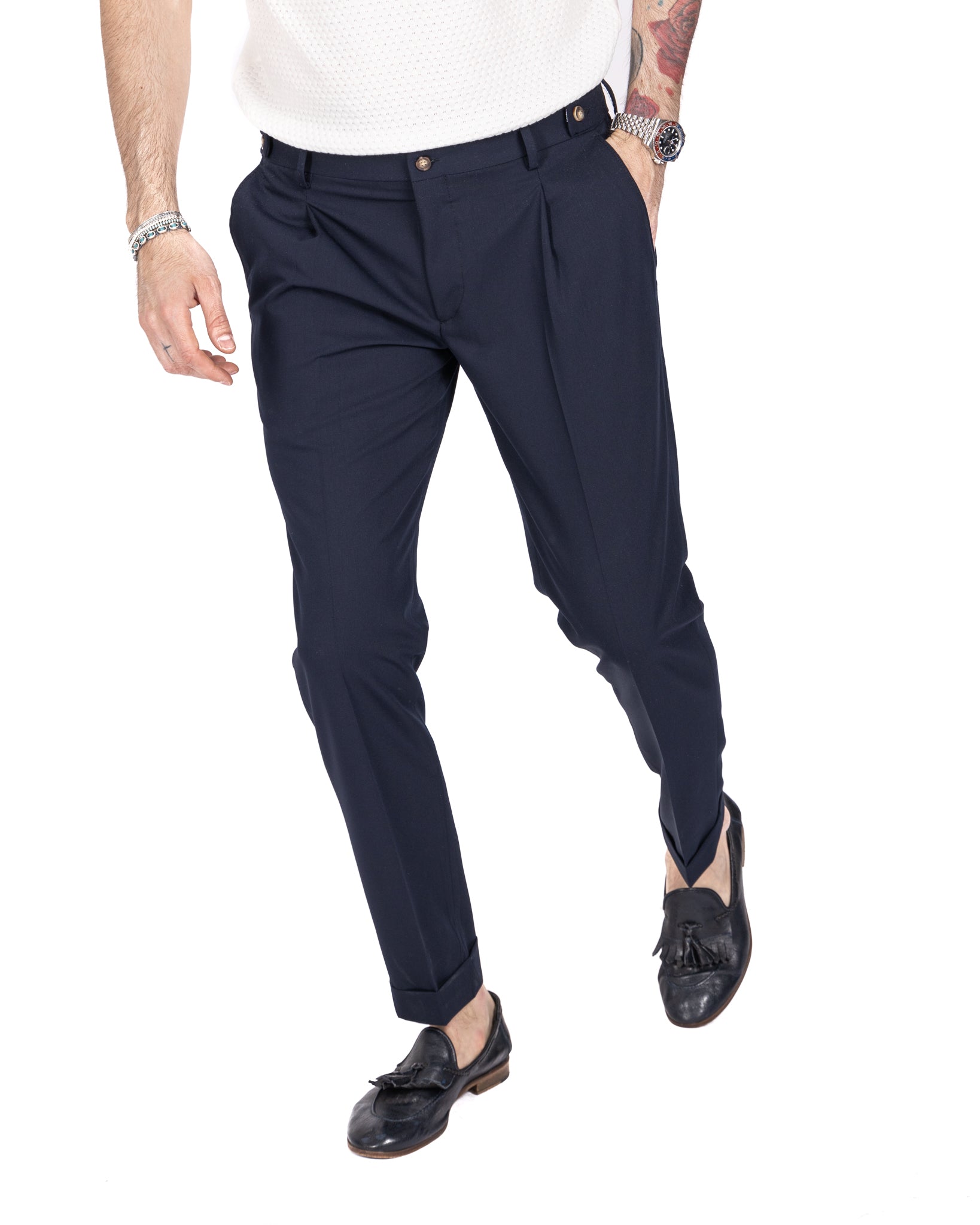 Milan - basic blue trousers
