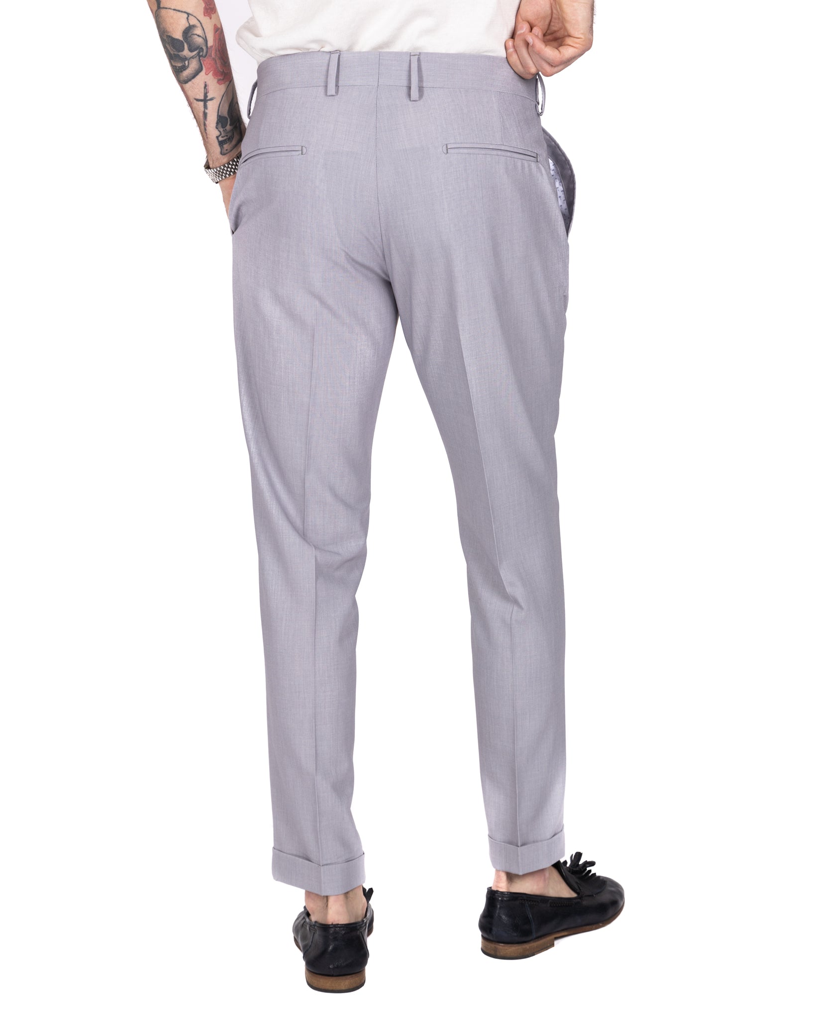 Milano - light gray basic trousers