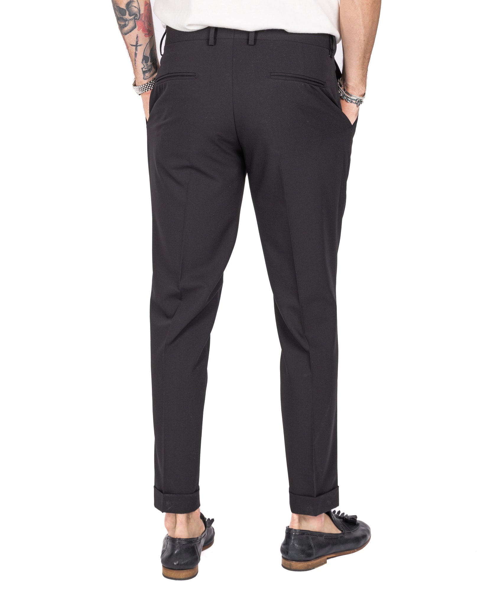 Milan - black basic trousers