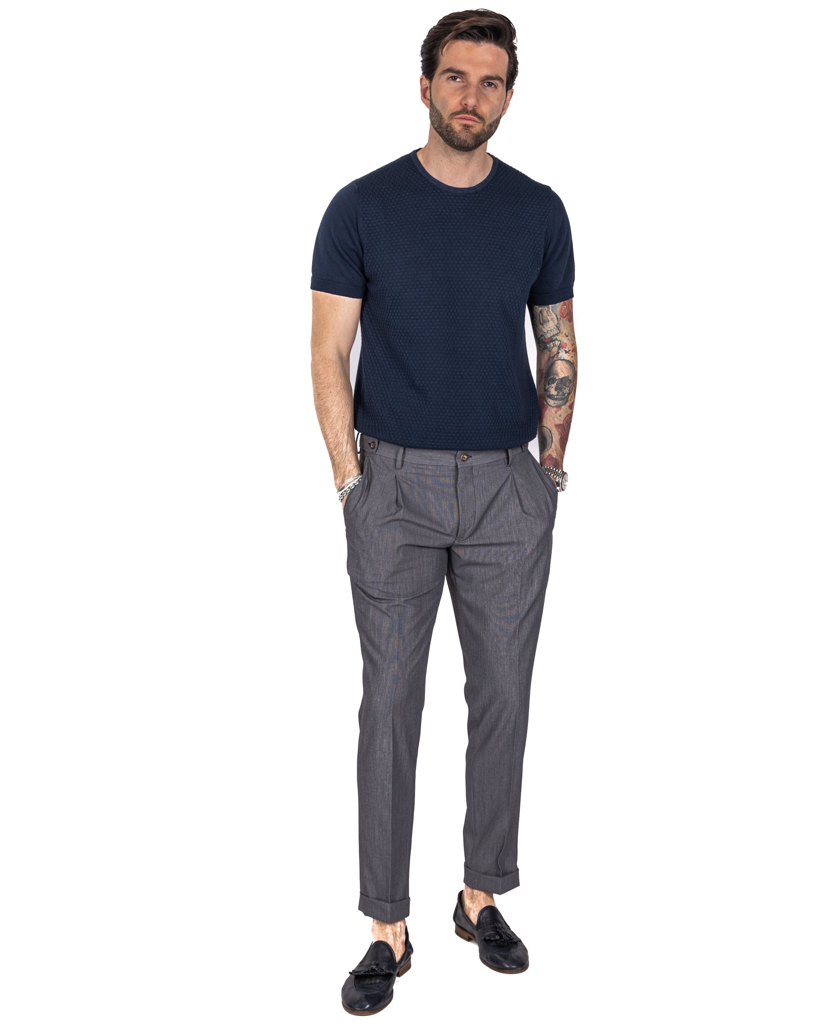 Milan - gray basic trousers