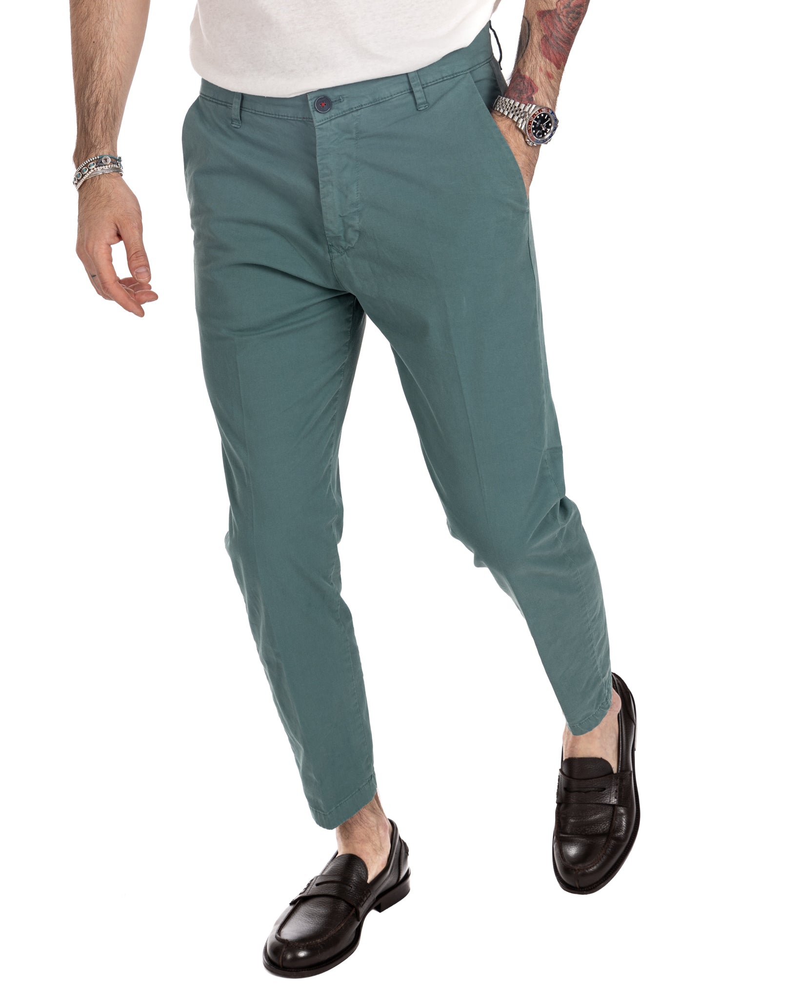 Lauren - green capri trousers