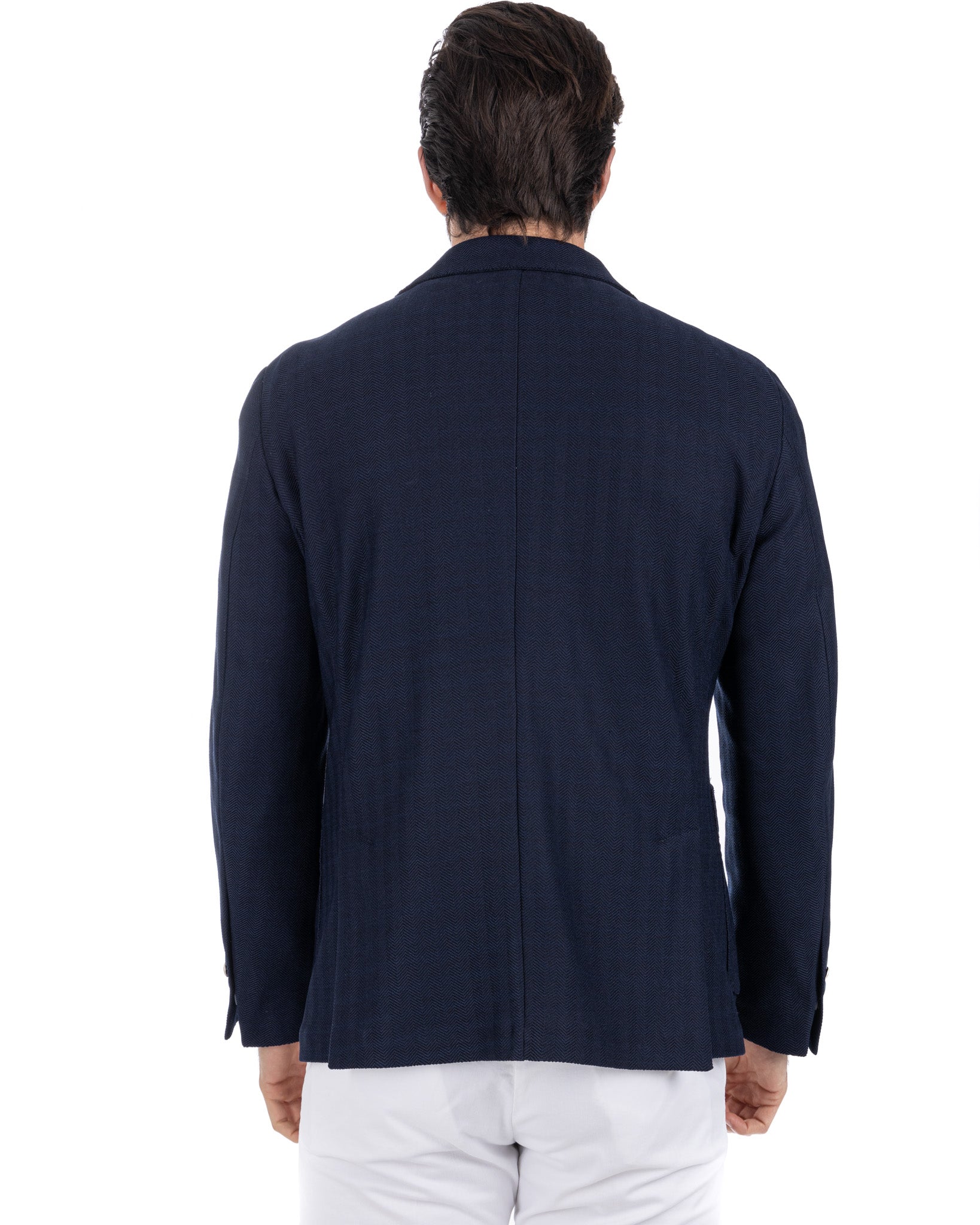 Noto - blue solaro single-breasted jacket