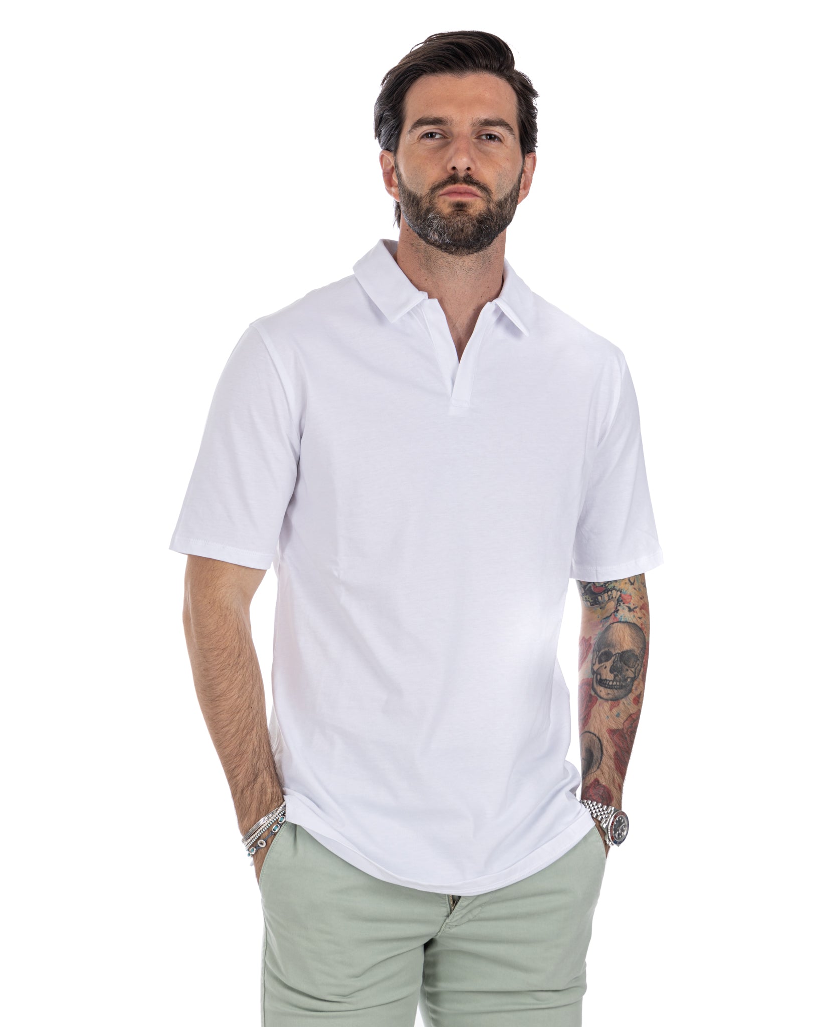 Tee - T-shirt basique en coton blanc