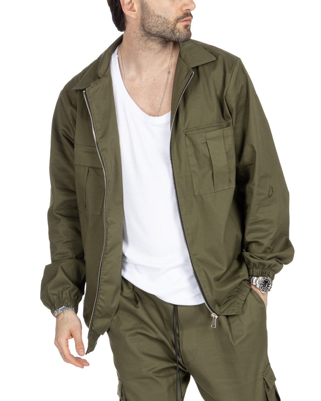 Wayne - Military zip jacket