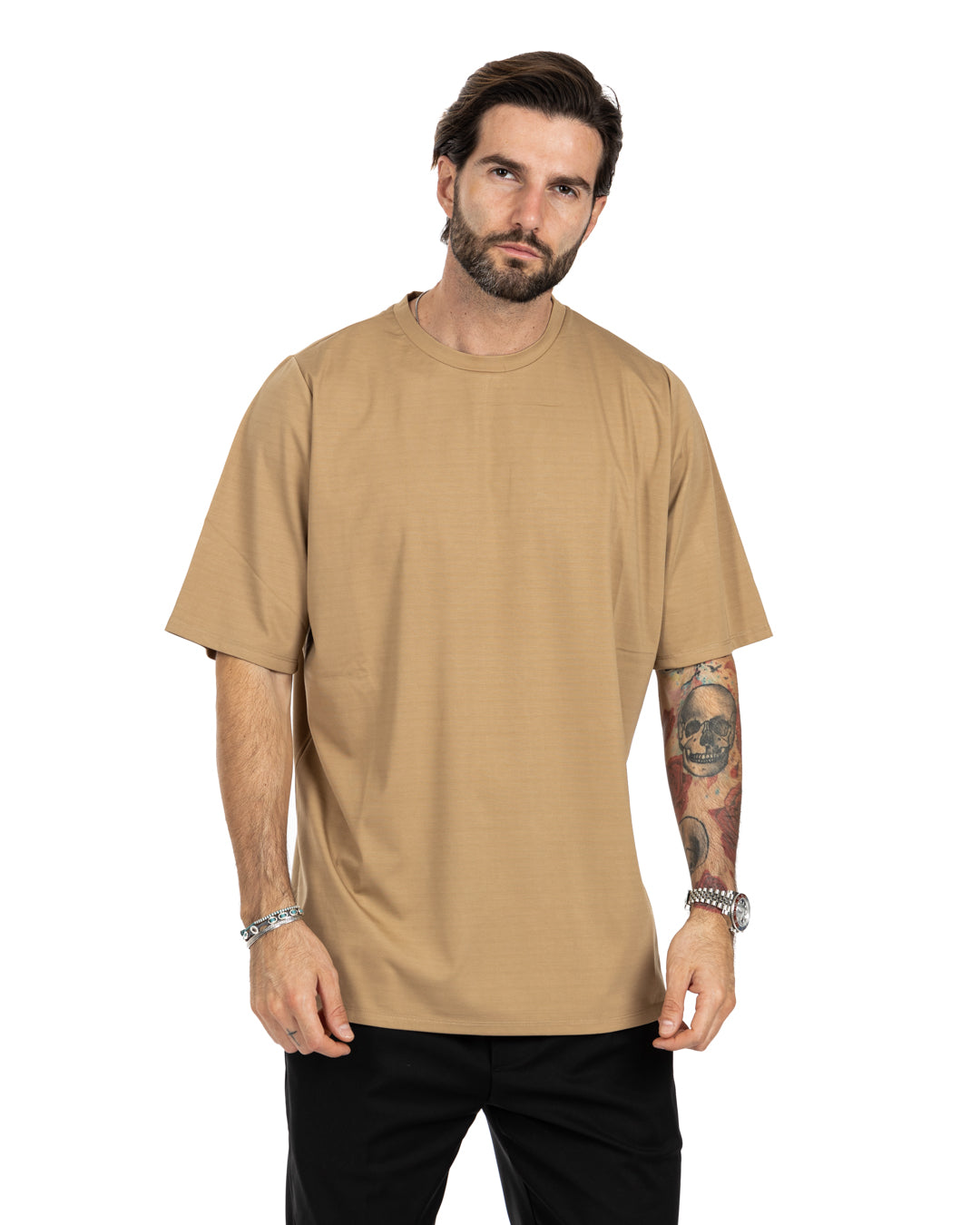Aaaron - oversized beige t-shirt
