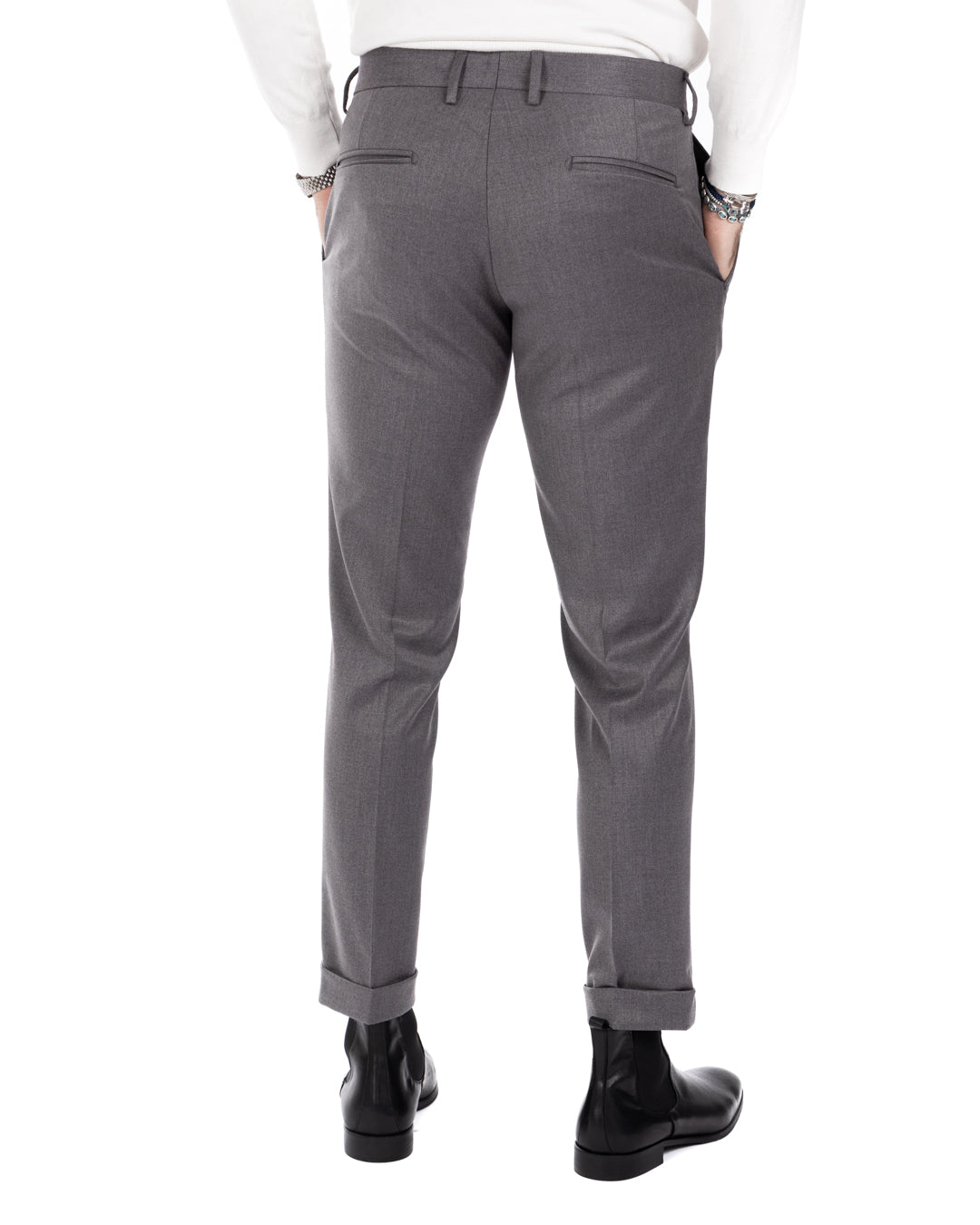 Leo - gray high waisted trousers