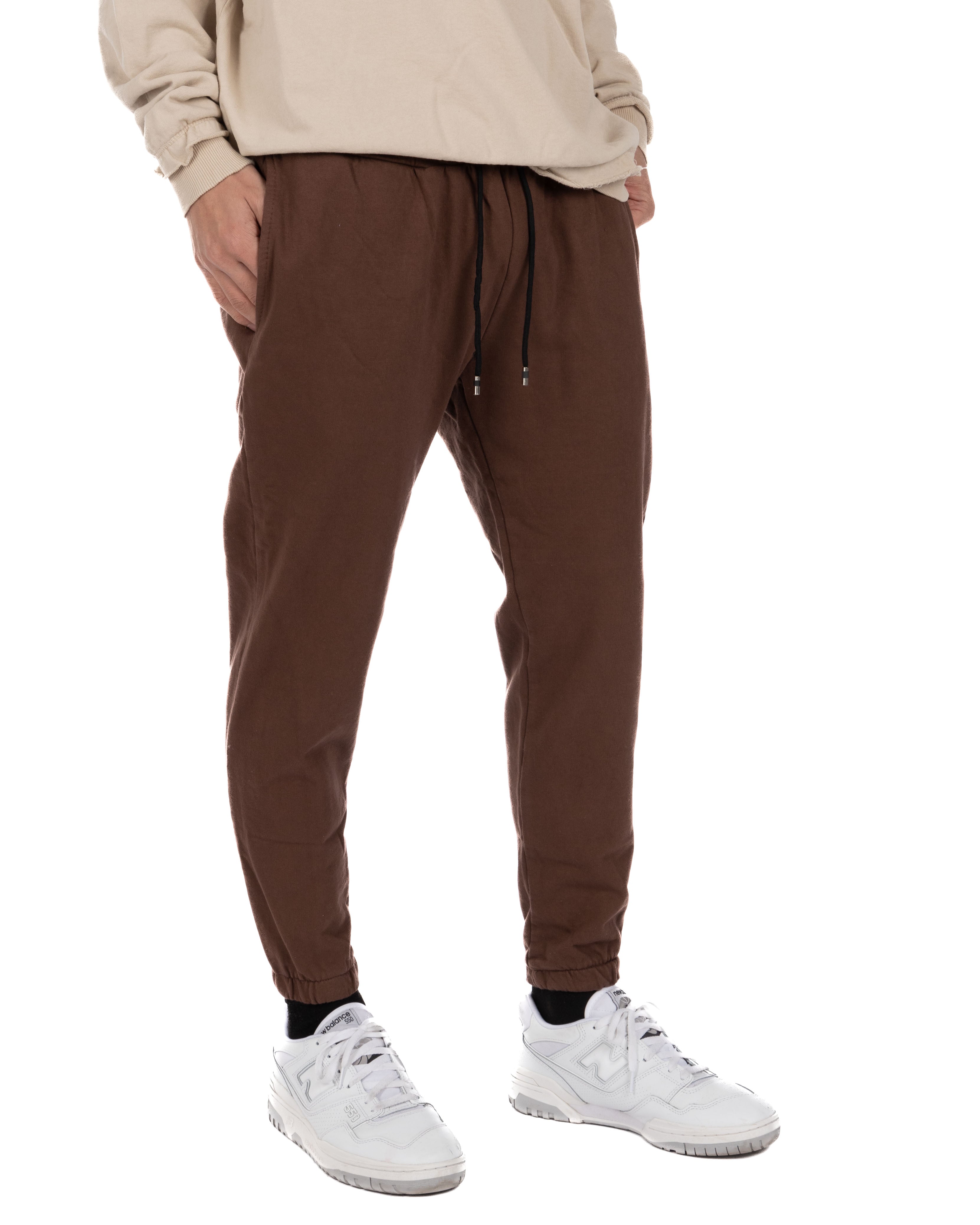 Hans - dark brown tracksuit trousers