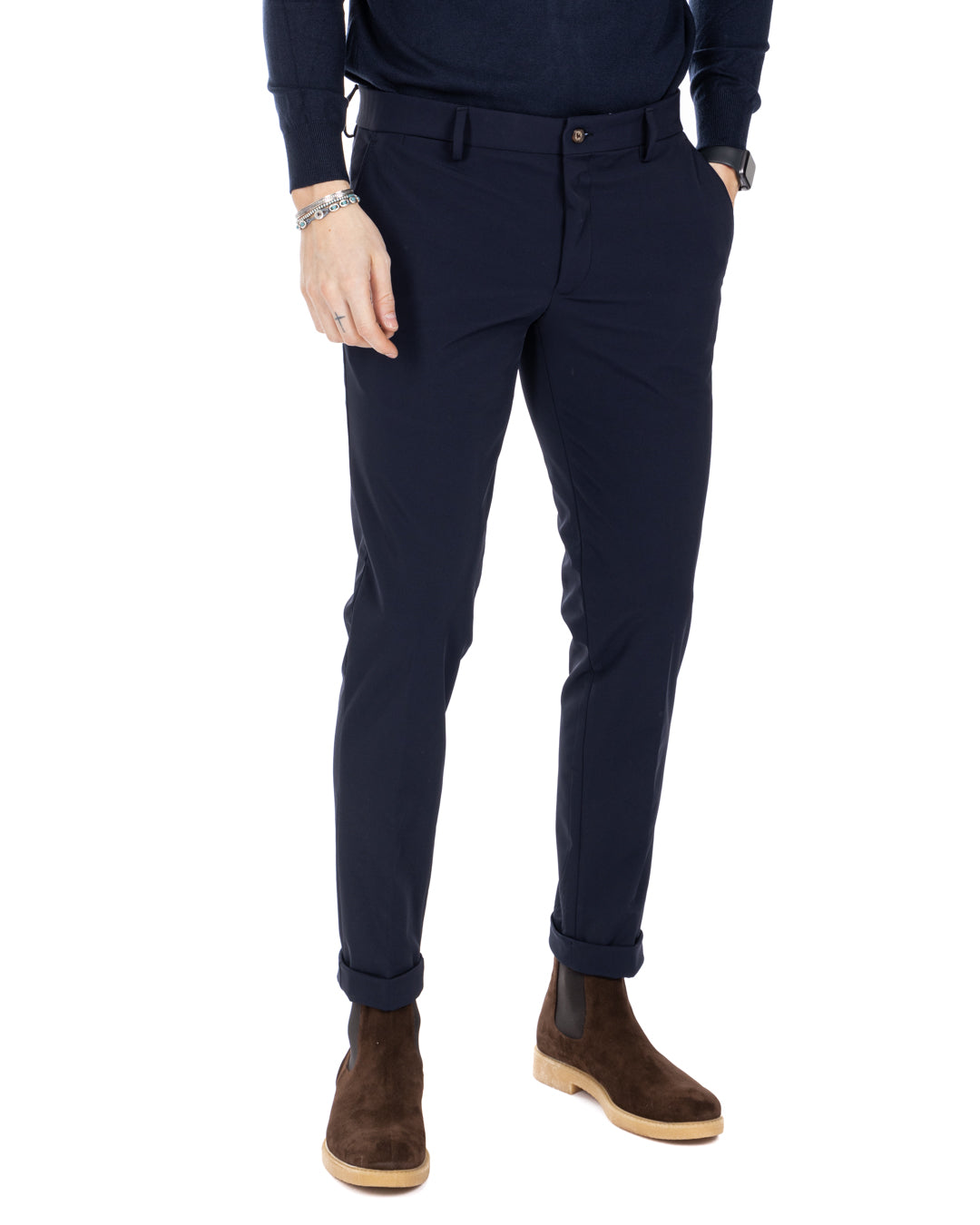 Smith - blue technical trousers