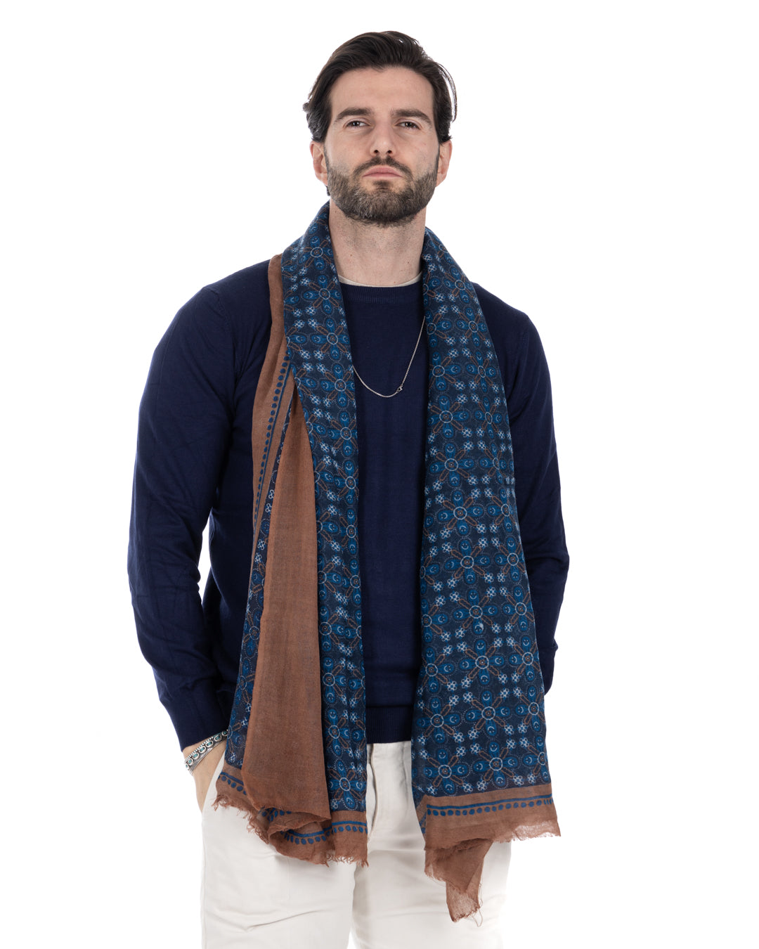 Marrakech - blue wool scarf