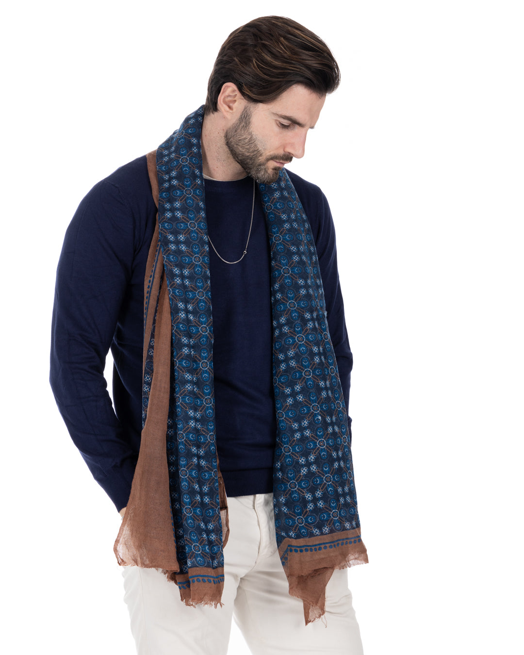 Marrakech - blue wool scarf