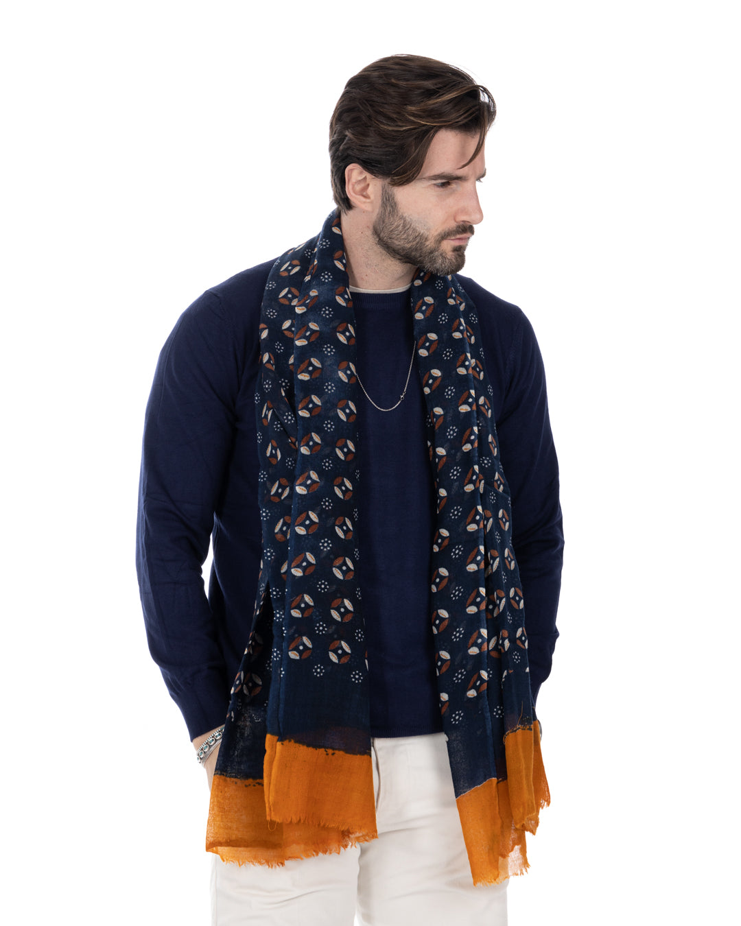 Meknes - blue wool scarf