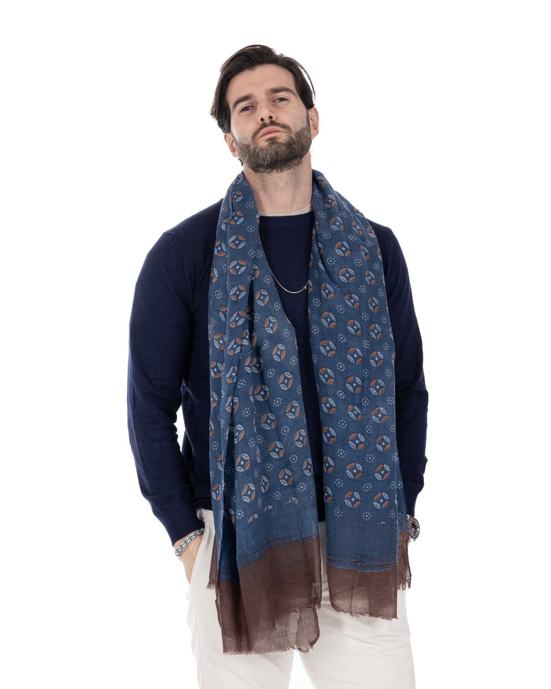 Agadir - dark brown wool scarf