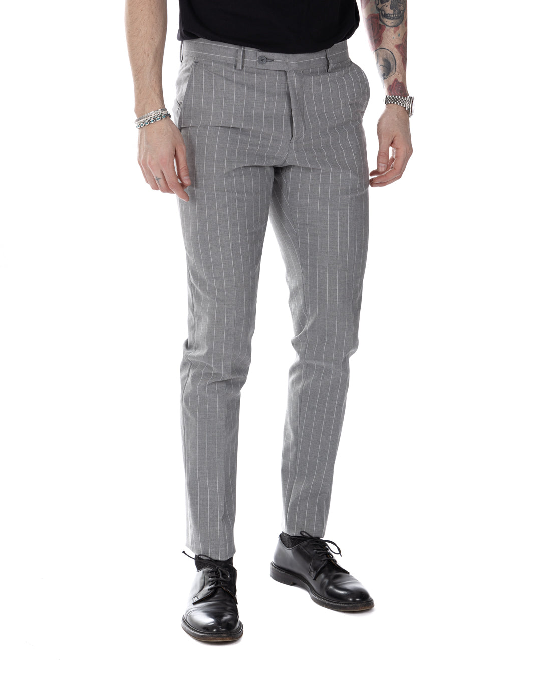 Vienna - gray striped double-breasted suit