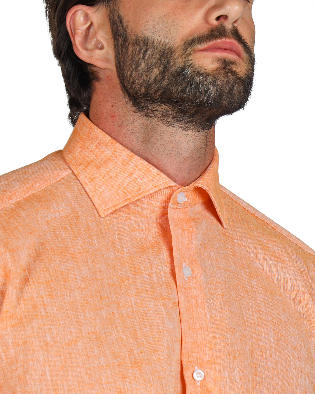 Praiano - Classic orange linen shirt